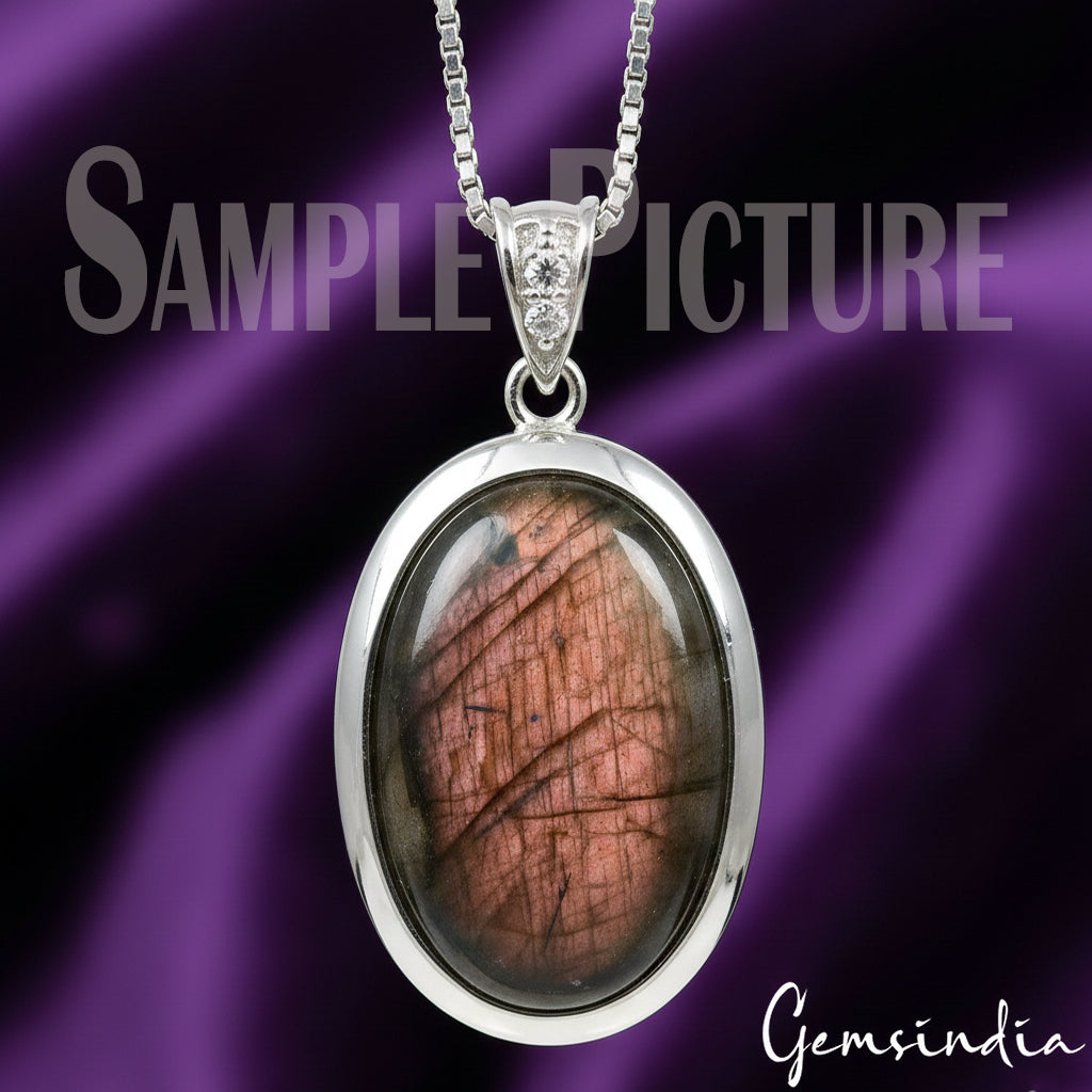 Certified 108.70 Ct Natural Pink Purple Shine Labradorite Oval Cab Polished Gem