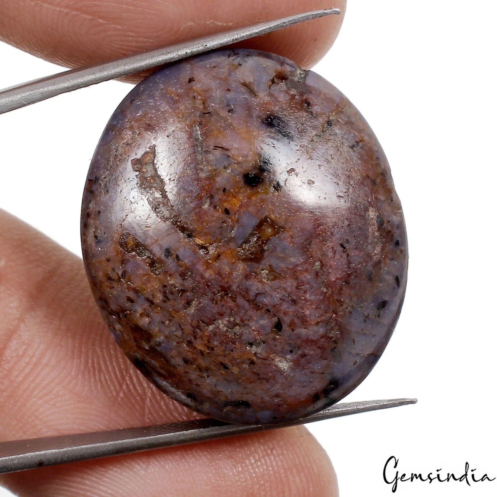 92.80 Ct. Untreated Natural AAA Star Ruby Red Brown Oval Cabochon Loose Gemstone