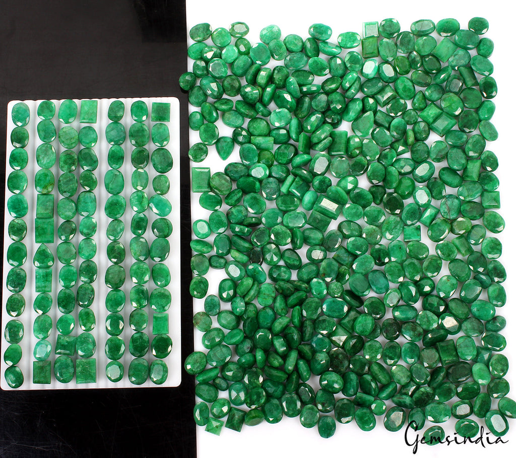 6000 Cts Natural Zambian Emerald 11mm-21mm Mix Cut Loose Gemstones Wholesale Lot