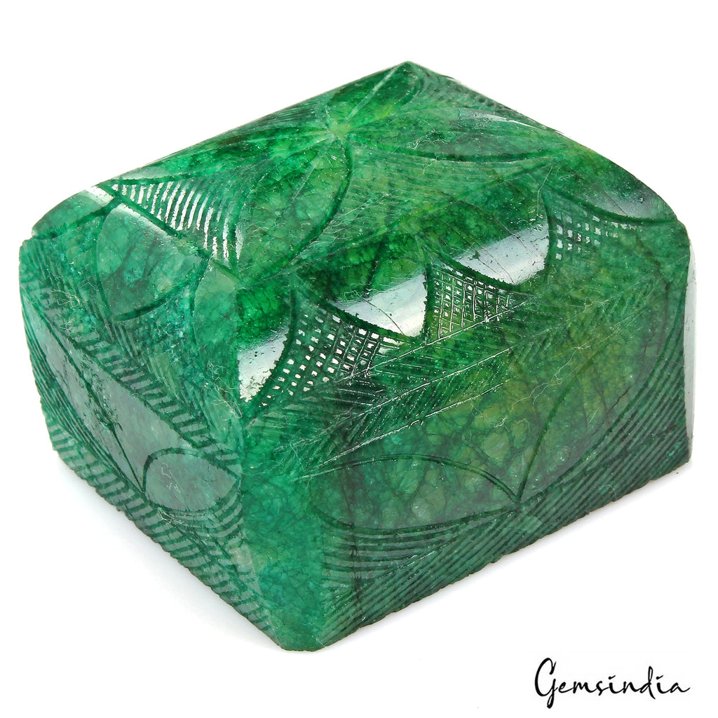 3020 Ct Natural Brazilian Green Emerald Octagon Cut Carving Masterpiece Huge Gem