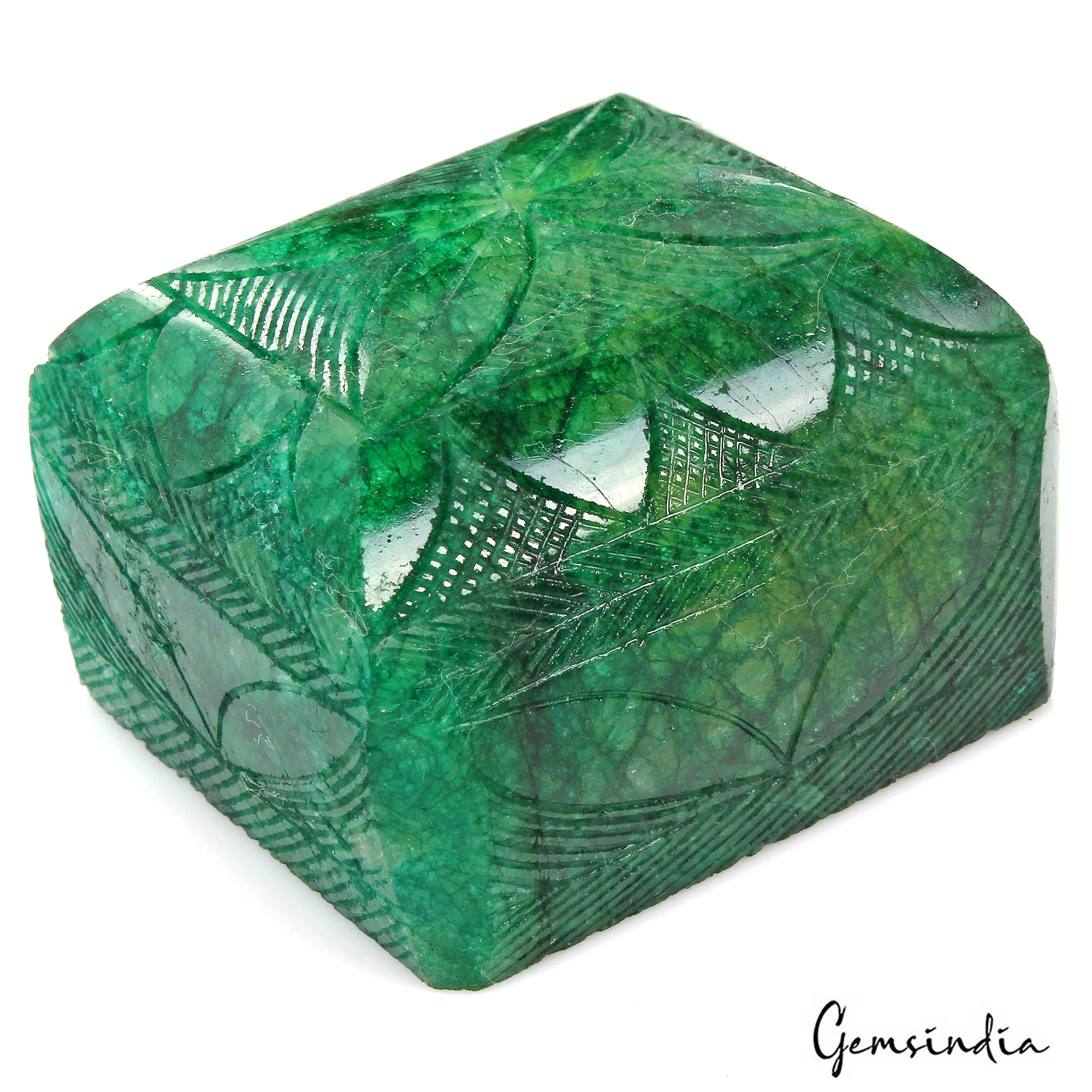 3020 Ct Natural Brazilian Green Emerald Octagon Cut Carving Masterpiece Huge Gem