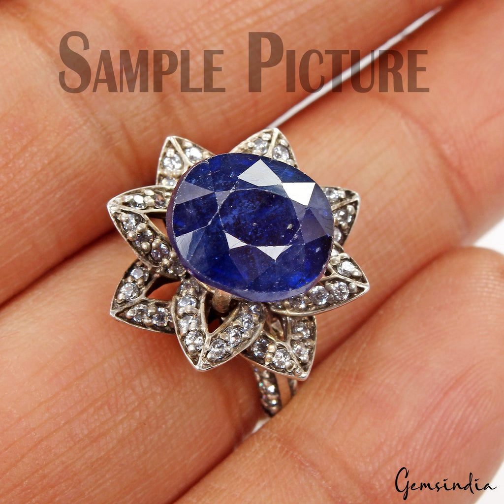 7.50 Cts Natural Ceylon Royal Blue Sapphire Cushion Cut Precious Gem For Ring