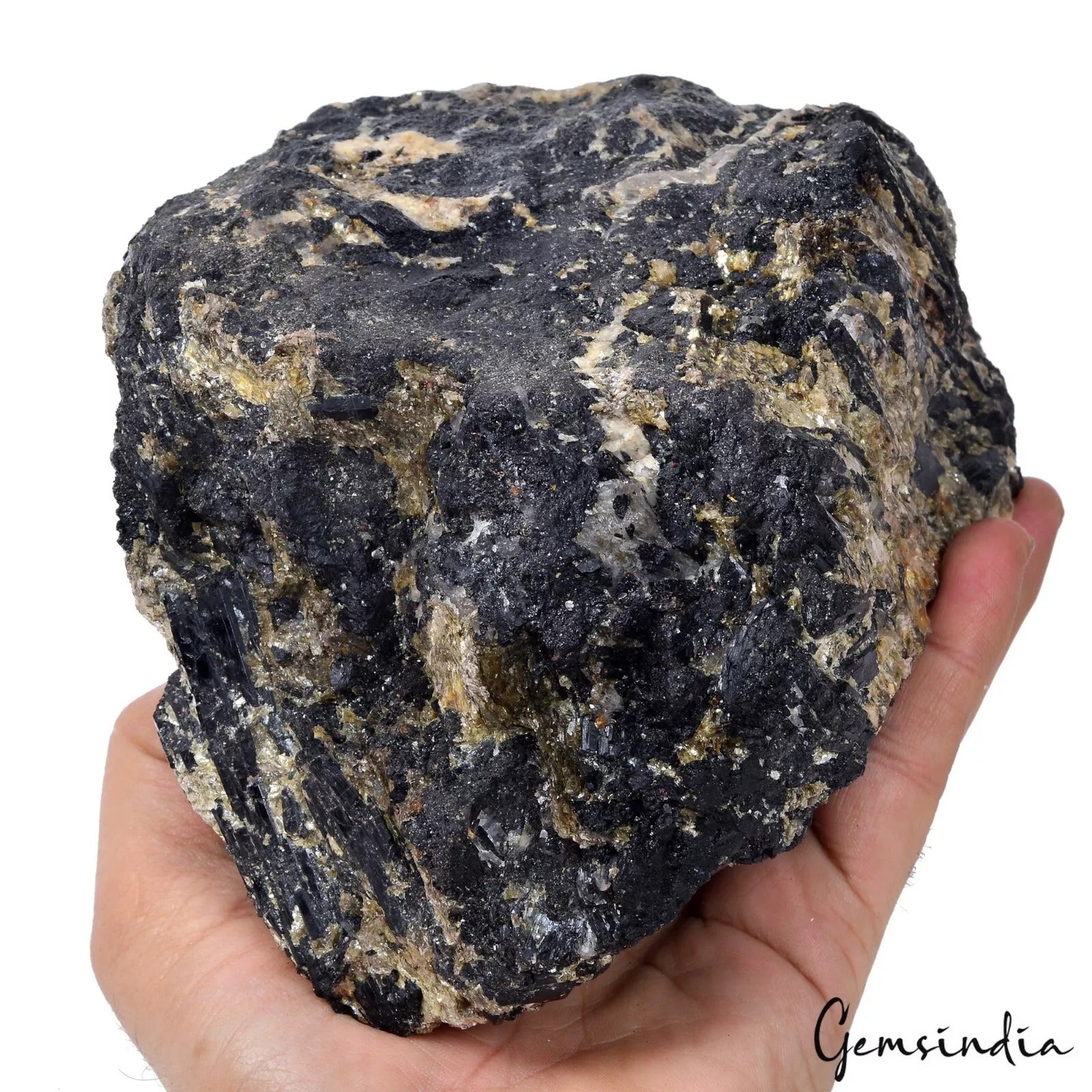 2.7Kg Natural Black Tourmaline Original Specimen Quartz Crystal Rough Stone Rock