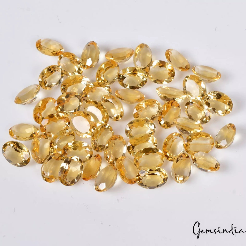 VVS 49 Pcs Natural Citrine AAA Quality Oval Cut 9mmx7mm Sparkling Gemstones Lot