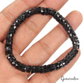 120.70 Ct Natural Black Spinel Round Cut Adjustable Stretch Bracelet For Women