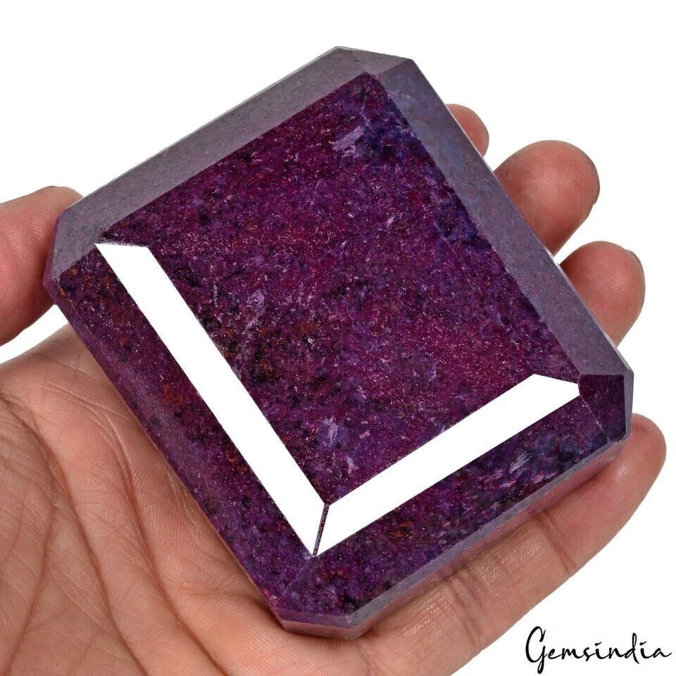 Large 2615 Ct Natural Red Ruby Octagon Faceted Earth Mined Huge Size Loose Gems