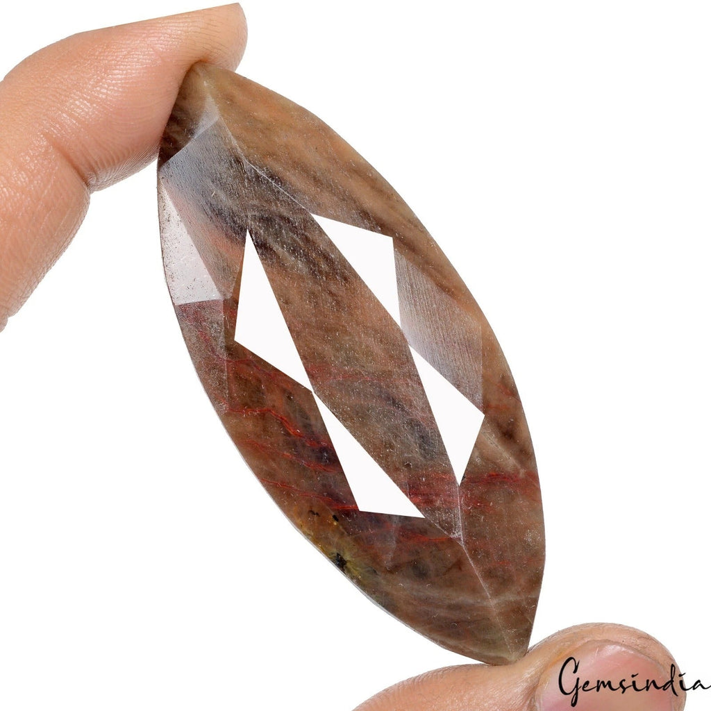 Certified 330 Ct Natural Untreated Golden Brown Sapphire Marquise Cut Loose Gem