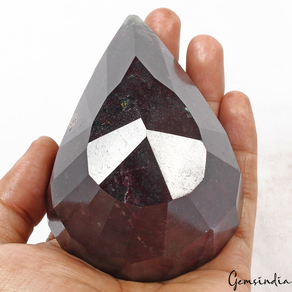 RARE 810 Gram Natural HUGE Untreated Dark Red Ruby Pear Cut Museum Size Gemstone