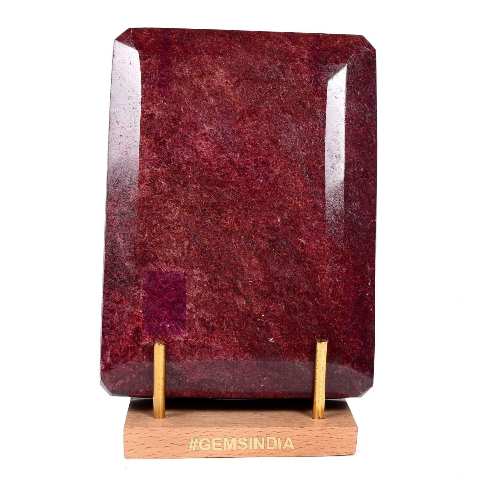 Ruby Loose Gemstone, Octagon Cut, Color Enhanced — 5.1x3.8x2.9 Inches, 9200 Ct (1.84 Kg), Madagascar