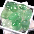 11 Pcs Natural Fluorite 23-36mm Mix Cabochon Green Flat Back Untreated Gemstones