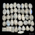 1400 Ct Natural Blue Shine Moonstone Mix Cab Loose Jewelry Gemstones Lot~41 Pcs