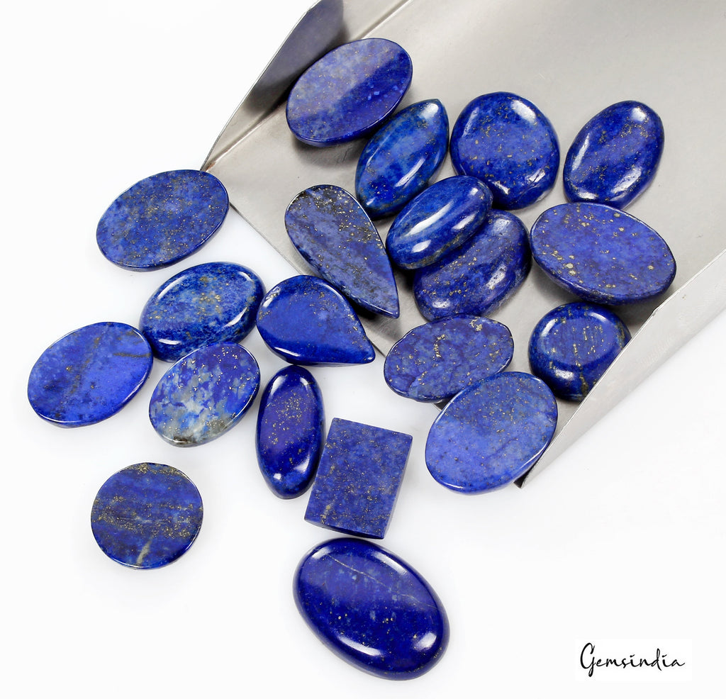 20 Pcs 480 Cts Natural Blue Lapis Lazuli Mix Shape Cabochon Loose Gemstones Lot