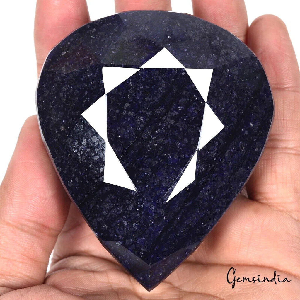 1830Ct Natural Blue Sapphire Pear Cut Huge Earth Mined Loose Madagascar Gemstone
