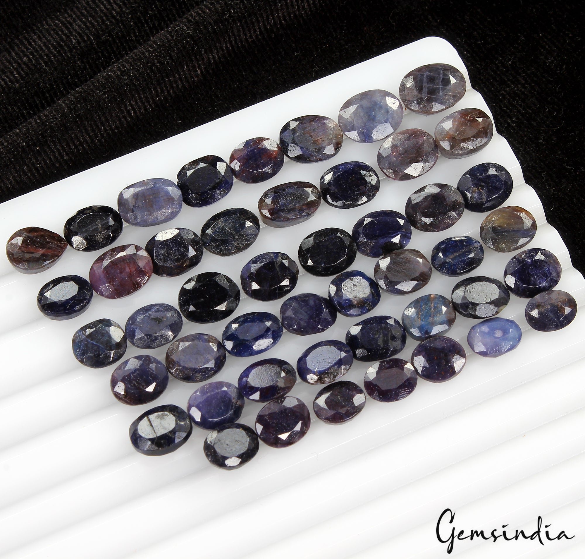 47 Pcs Natural Blue Sapphire 8-11mm Oval Cut Loose Jewelry Gemstones Lot 150 Cts