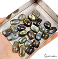 400 Cts Natural Blue Green Labradorite Cushion Cabochon Loose 15-25mm Gemstones