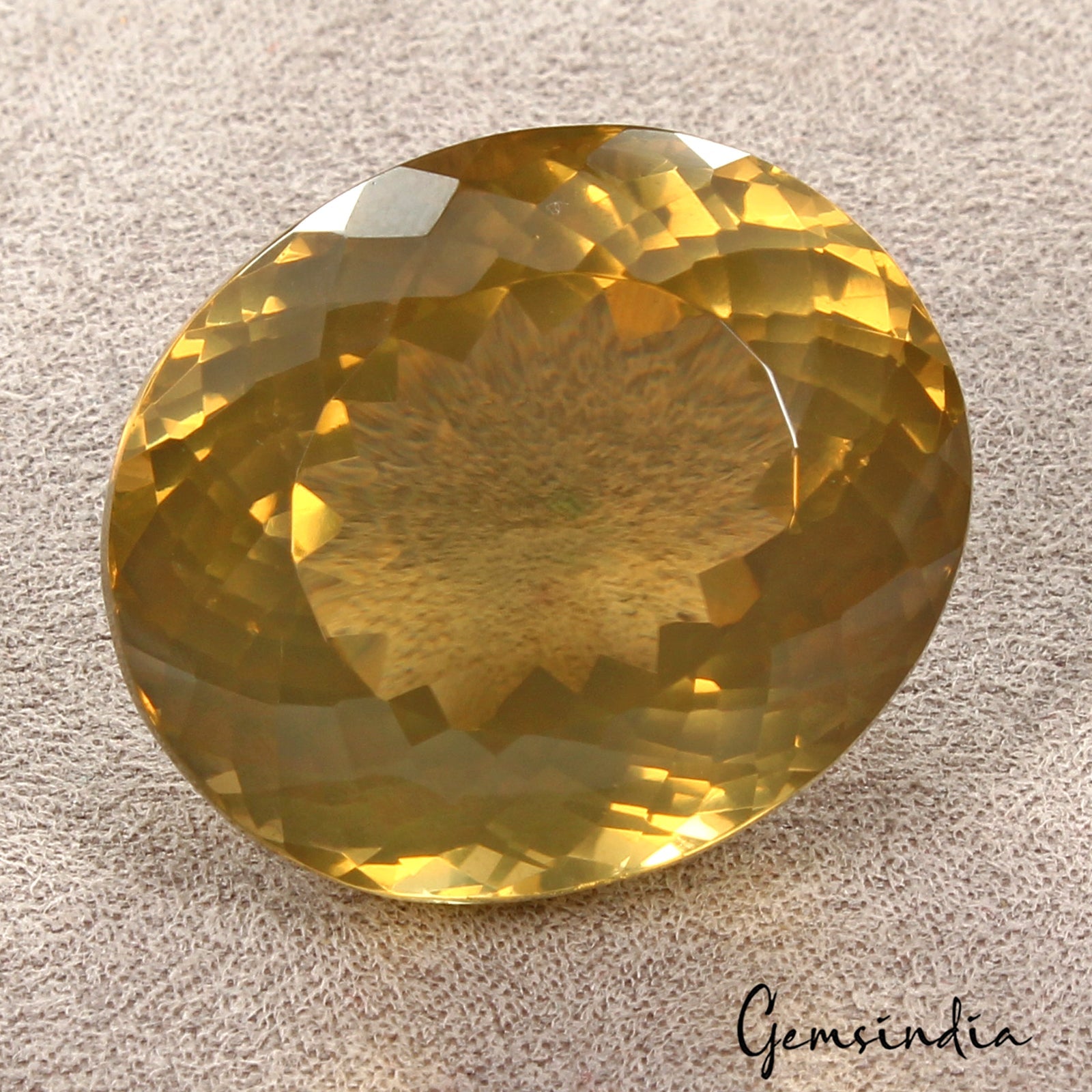 99.45 Cts Natural Untreated Golden Yellow Citrine Oval Cut Loose Gem For Pendant