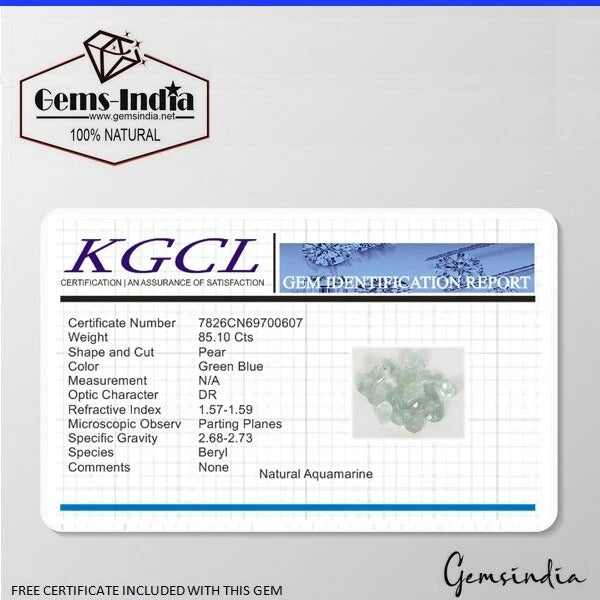 Aquamarine Lot, Loose Gemstone, Pear Cut, Blue — 16 Pieces, 12mm, 85.10 Ct, Brazil