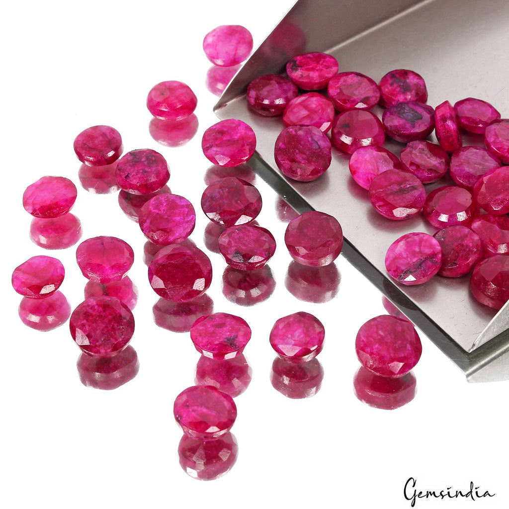 240.00 Ct/40 Pc Natural Pink Beryl Bixbite USA Round Cut Gems Lot For Jewelry G