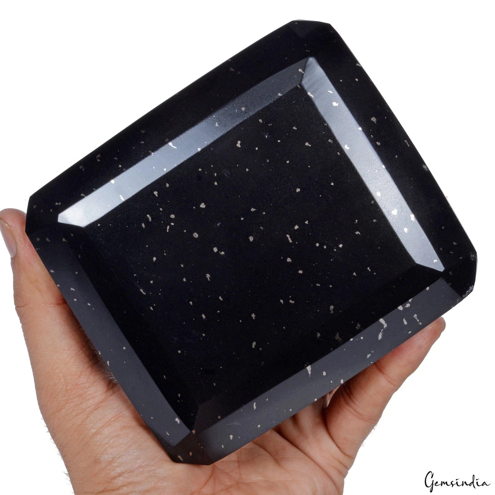 Obsidian Loose Gemstone, Untreated, Black — 5x4.5x3.4 Inch, 10440 Ct (2.088 Kg), Madagascar