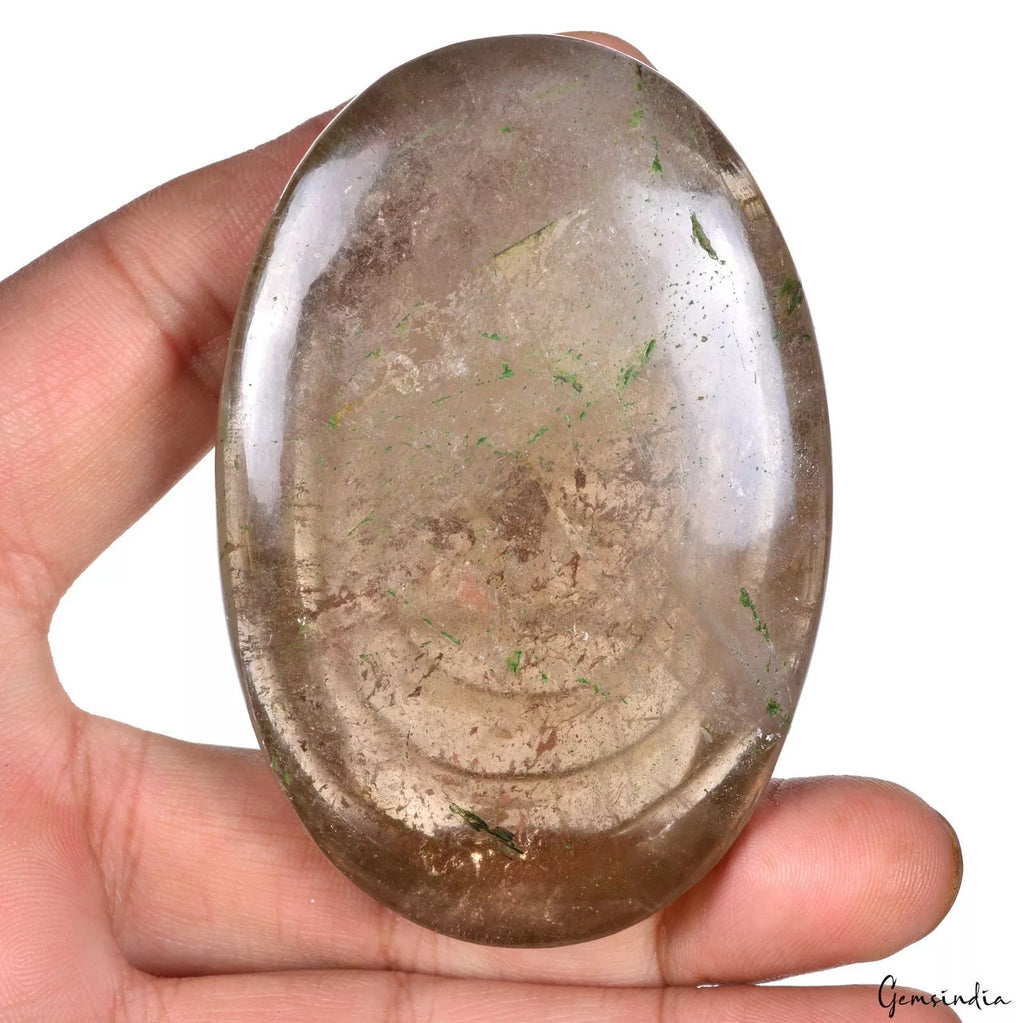 Rare 770 Ct Natural Smoky Quartz Oval Shape Huge Hand Carved Madagascar Gemstone