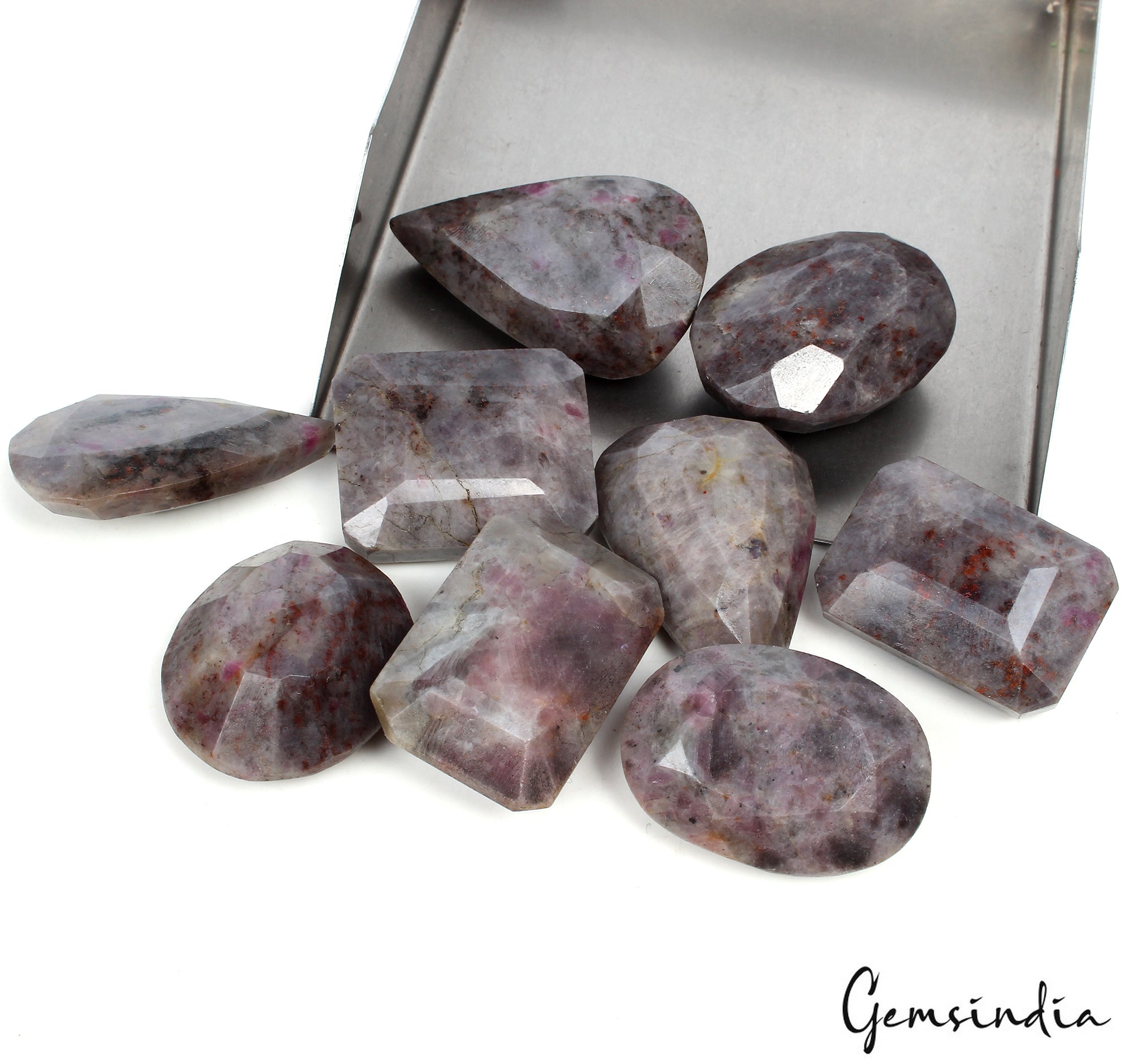 890 Ct Natural Untreated Bi-Color Ruby in Crystal Matrix Mix Cut Loose Gemstone