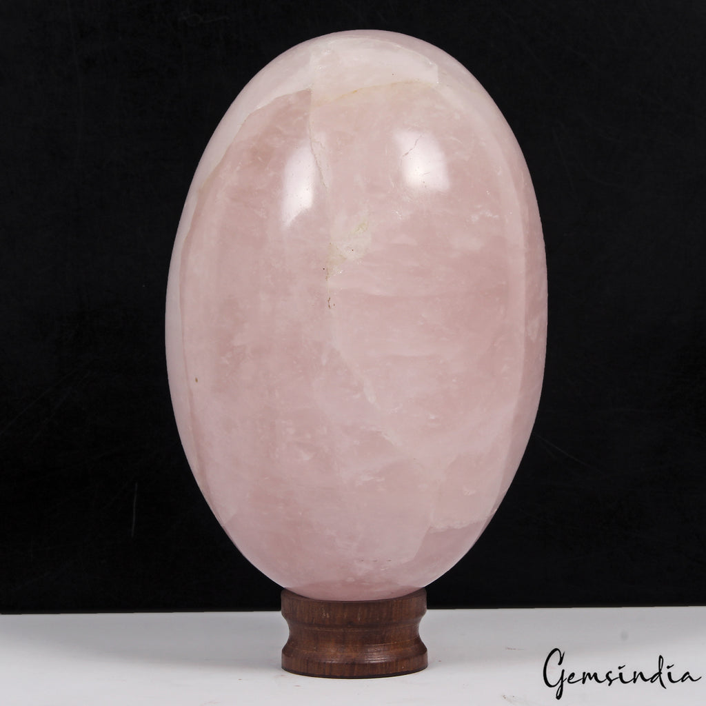 Rose Quartz Sphere, Pink — 4x2.6 Inch, 0.68 Kg (3440 Ct), Madagascar