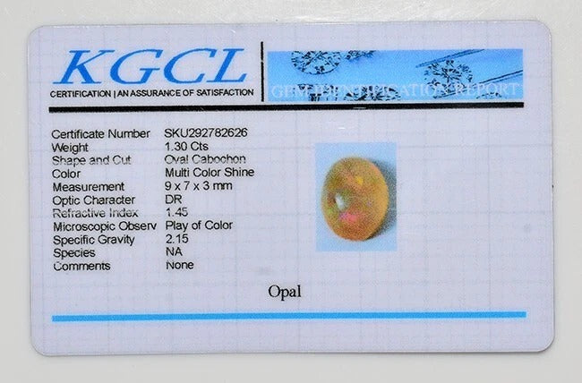1.30 Ct Natural Untreated Ethiopian Multi Shine Opal Oval Cabochon Loose Gems