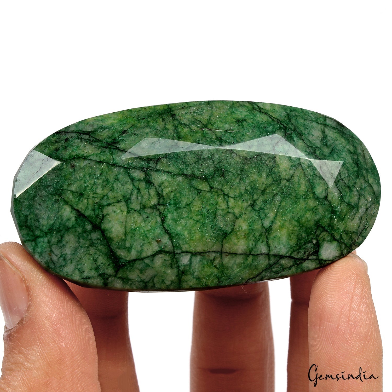 760 Ct Natural Colombian Green Emerald Oval Faceted Cut Earth Mined Loose Gems
