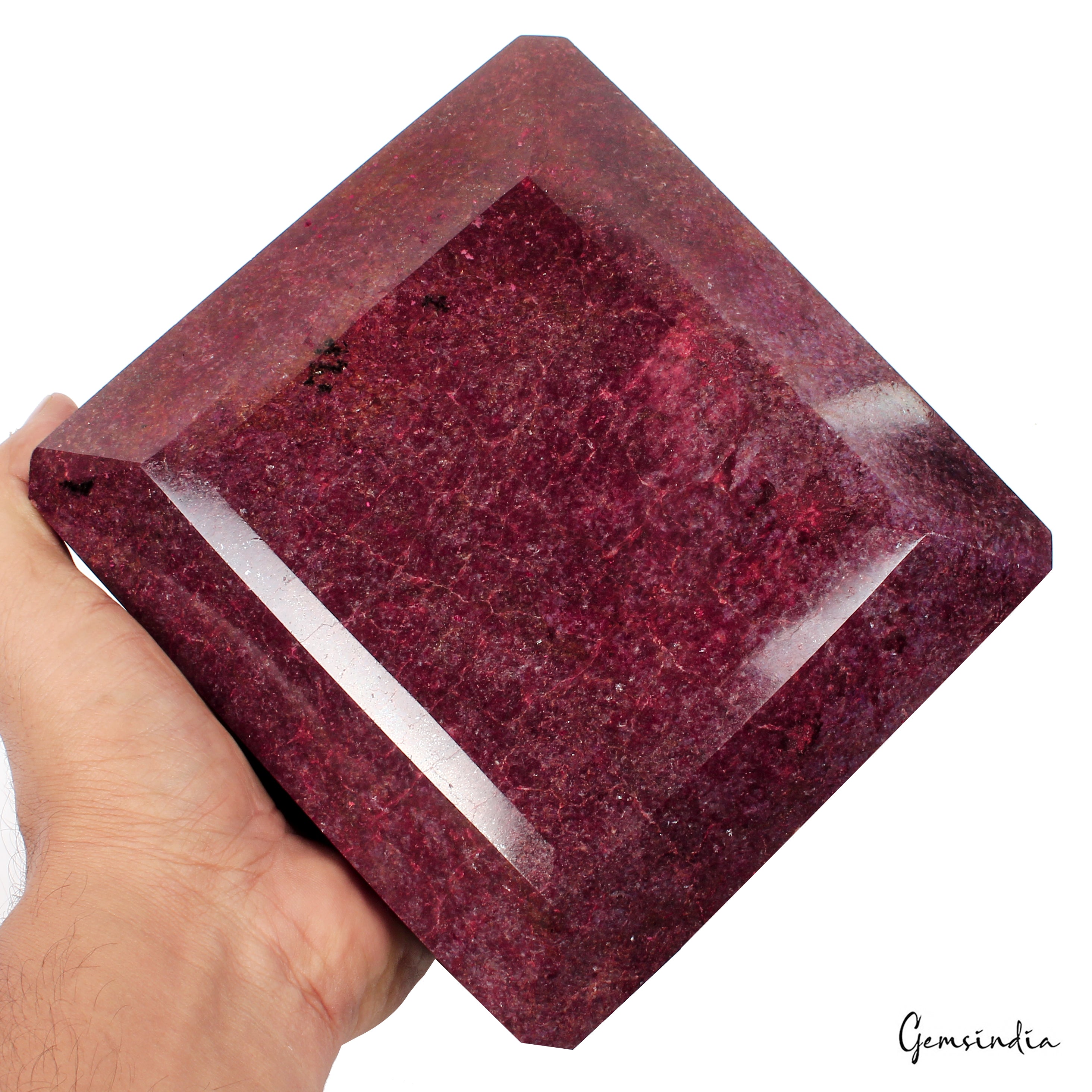 Ruby Loose Gemstone, Color Enhanced — 6x5.5x3 Inch, 23850 Ct (4.77 Kg), Madagascar