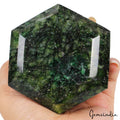Emerald Loose Gemstone, Hexagon Cut, Color Enhanced — 3.5x3x2.5 Inch, 3750 Ct (0.75 Kg), Brazil