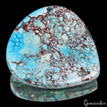 490 Ct Natural Blue Spiderweb USA Arizona Turquoise Pear Cab Loose Huge Gemstone