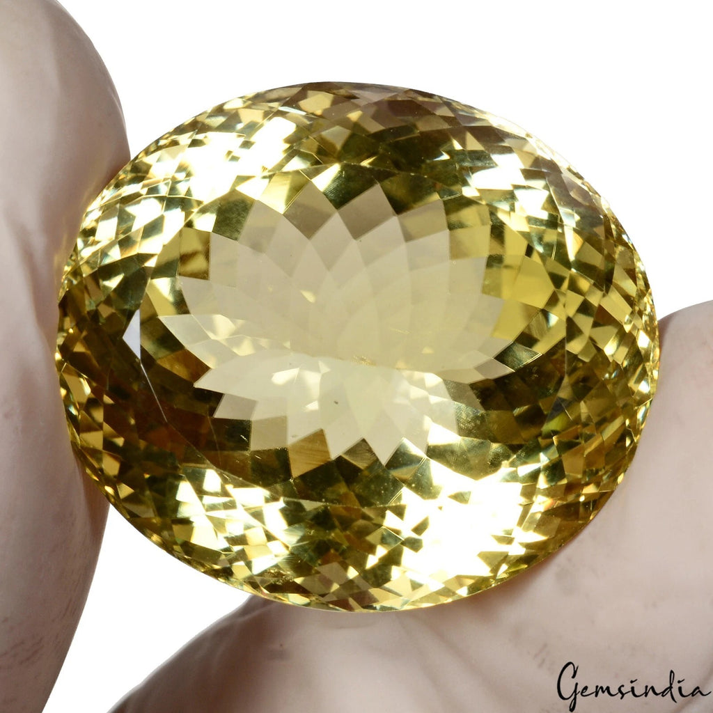 Citrine Loose Gemstone, Untreated, Yellow — 25x21x15mm, 48.90 Ct, Brazil