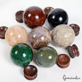 5650 Ct/7 Pcs Natural Untreated Multi Color Gems Crystal Healing Mineral Spheres