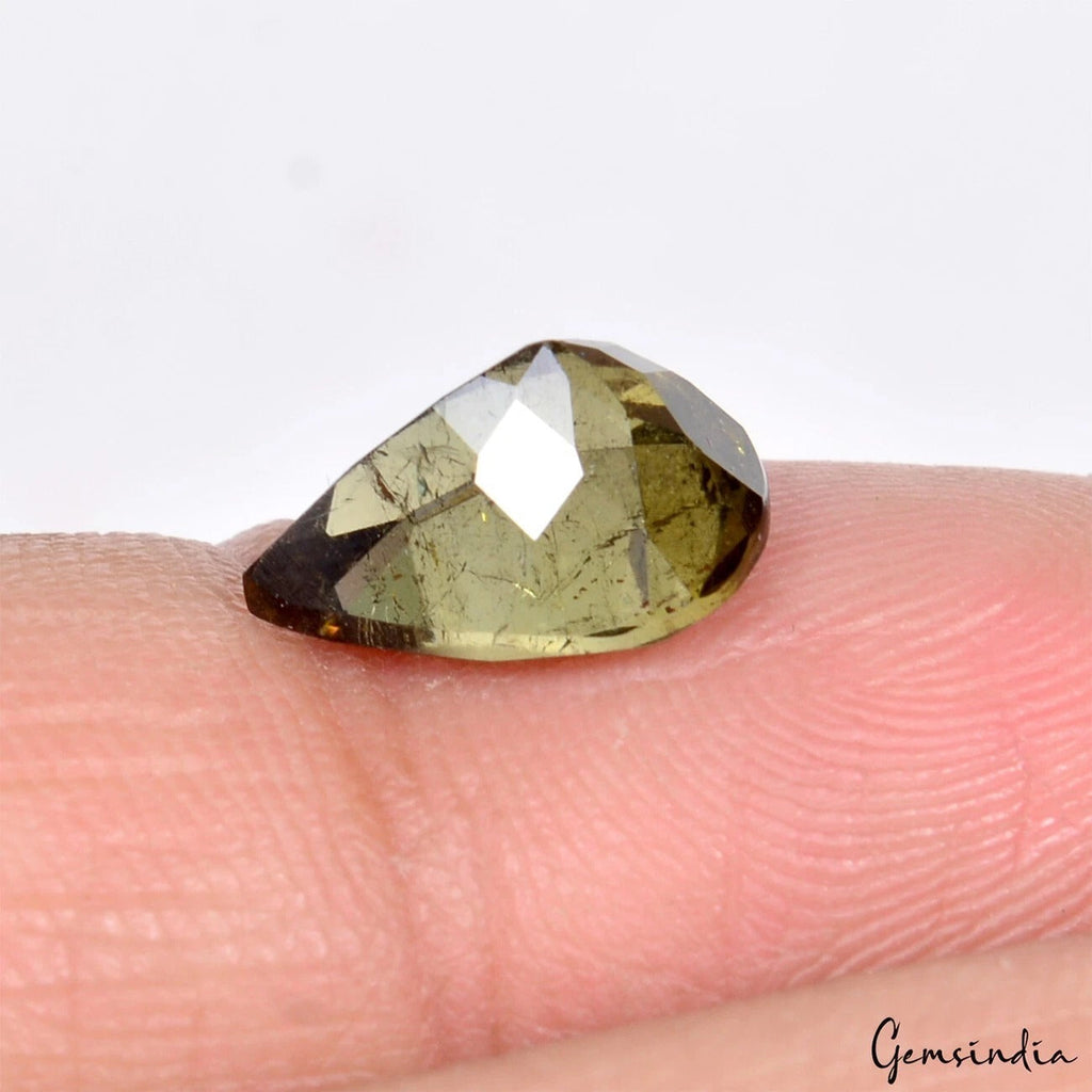 2.70 Cts_Ravishing Best Color_100 % Natural Unheated Olive Green Tourmaline Gem