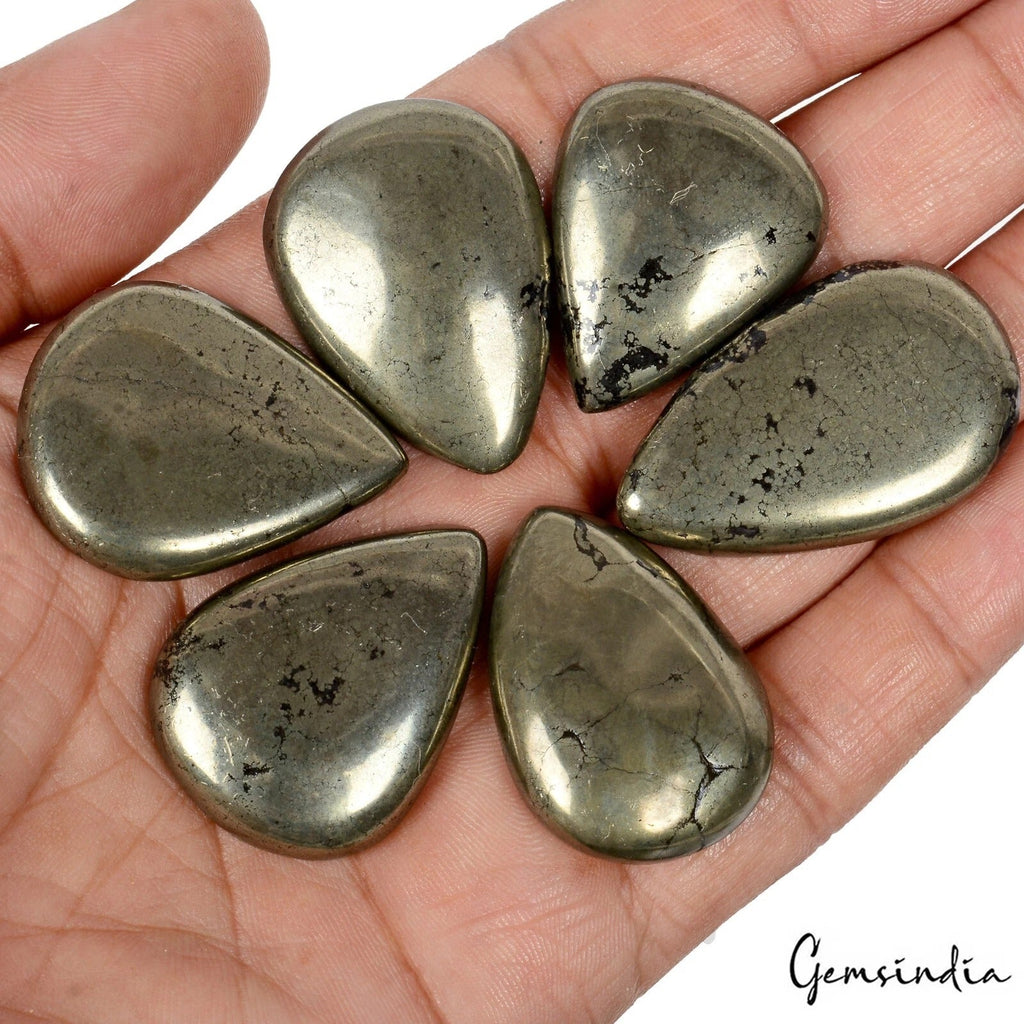 400 Cts Natural Untreated Apache Gold Pyrite Mix Cab Loose Wholesale Gems Lot