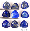31.80 Cts/9 Pcs Natural Blue Lapis Lazuli Trillion Cut Calibrated 10x5mm Gem Lot