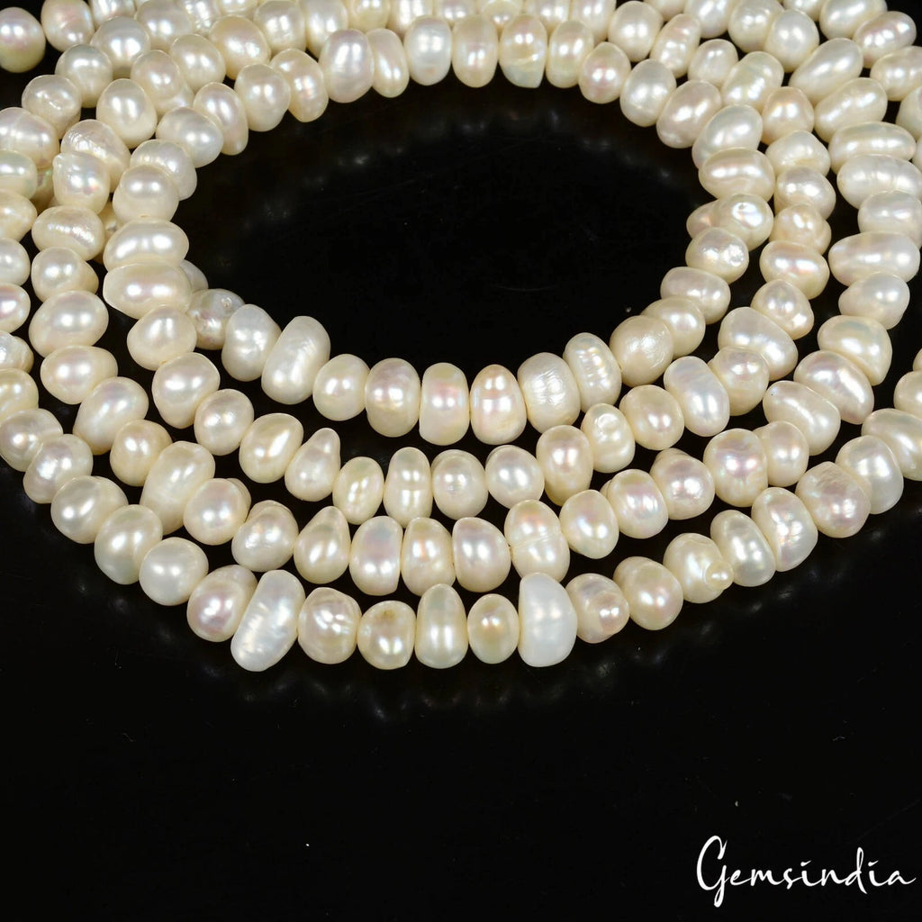 Pearl Beaded Strand, Untreated — 5mm to 7mm, 170.00 Ct, India