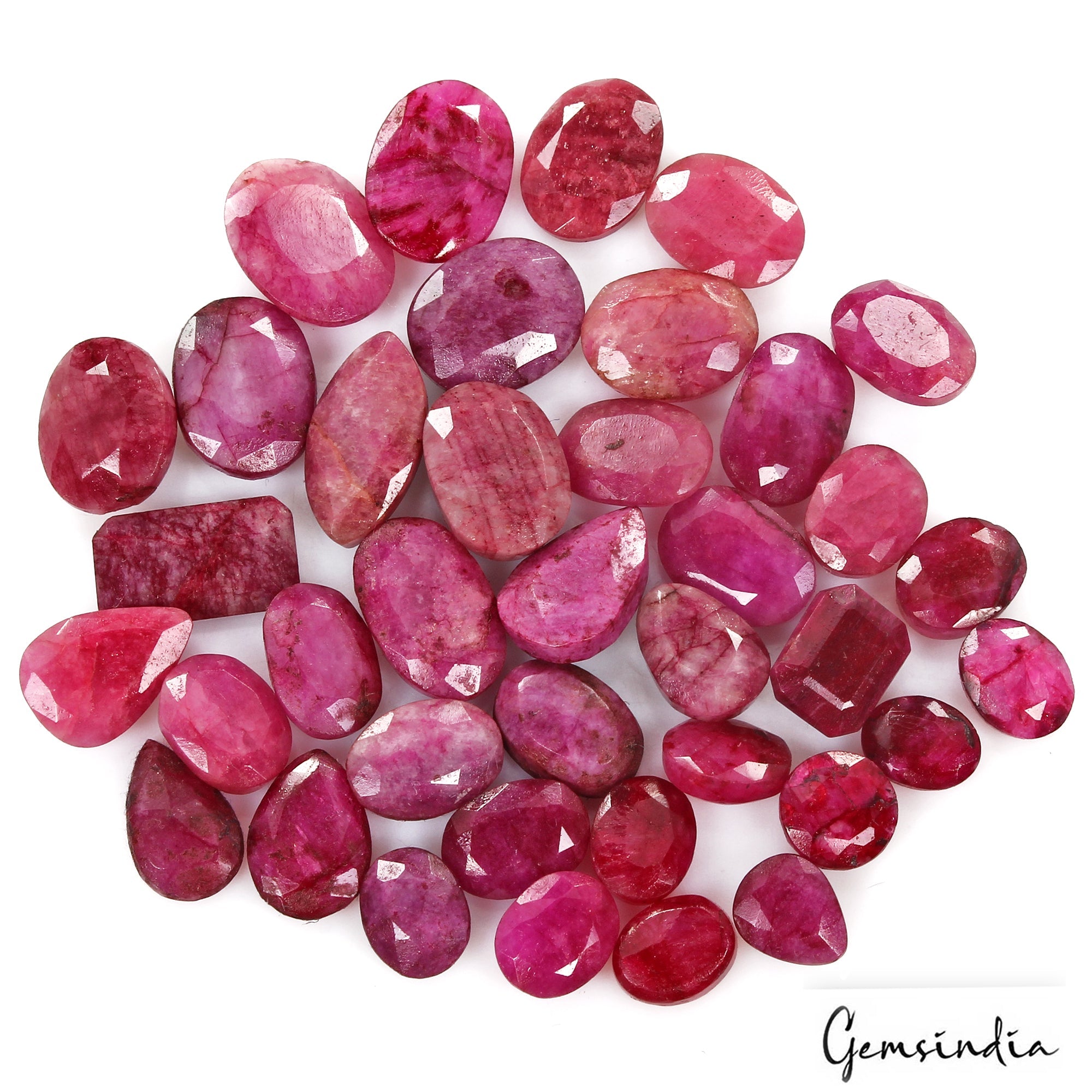188.60 Cts/13 Pcs Natural USA Red Beryl Bixbite Mix Cut Loose Gems For Jewelry