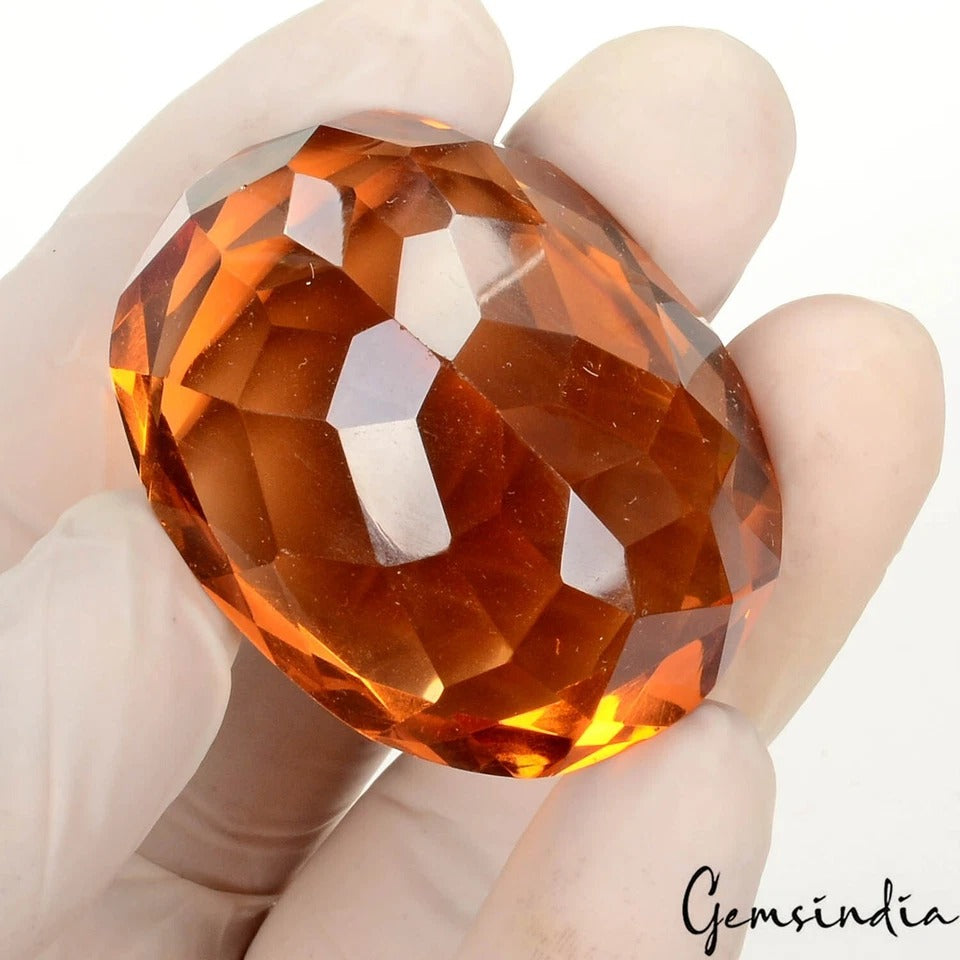 Tourmaline Loose Gemstone, Orange — 42x32x19mm, 154.10 Ct