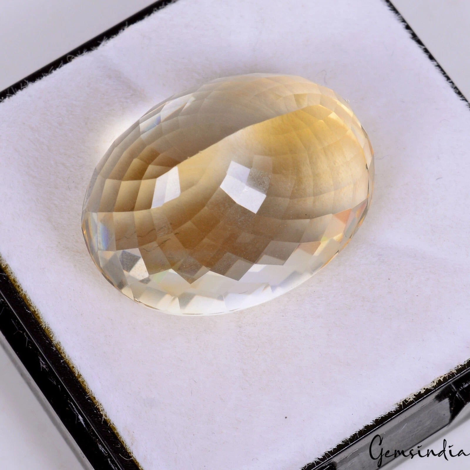 39.10 Cts Natural Untreated Brazilian Yellow Citrine Oval Cut Loose Gem For Ring