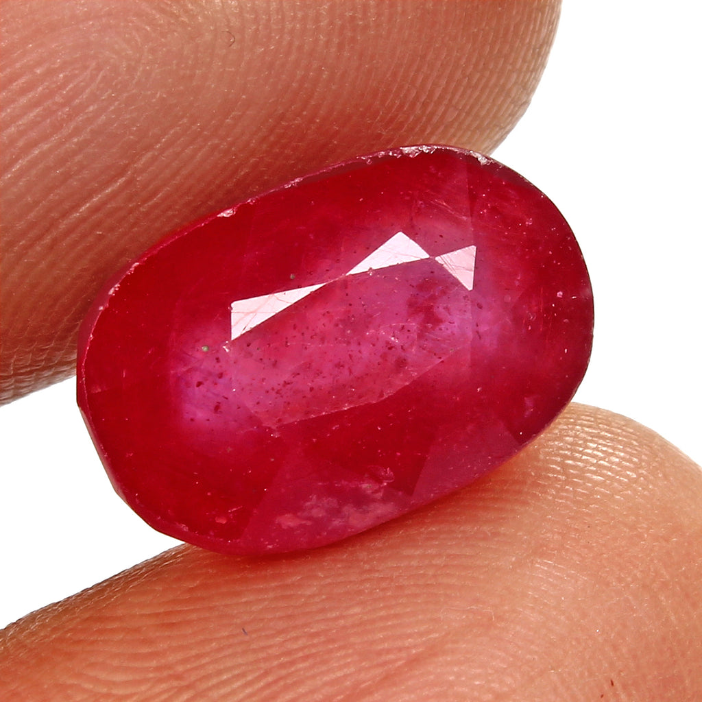 Ruby Loose Gemstone, Oval Cut, Heated — 14x9x8 mm, 11.60 Ct, Mozambique