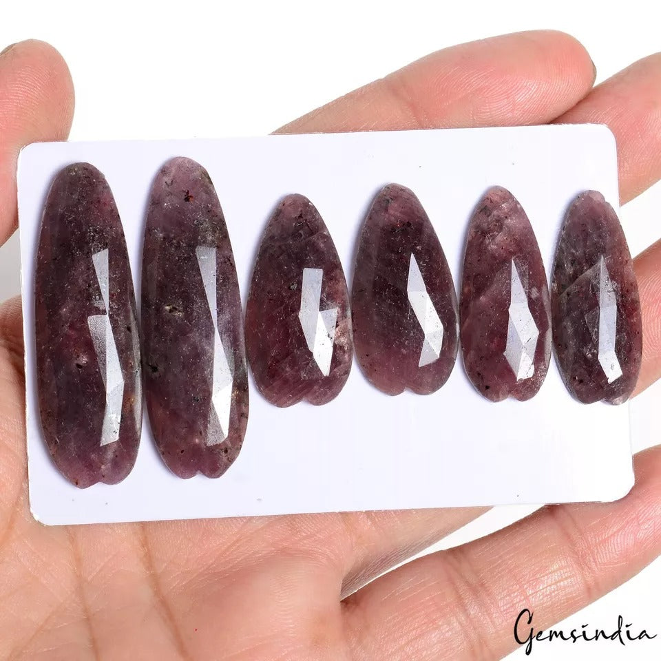 Ruby Lot, Loose Gemstone, Untreated, Red — 6 Pieces, 30mm to 45mm, 161.50 Ct