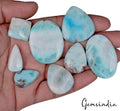 Larimar Lot, Cabochon, Untreated — 8 Pieces, 19mm to 41mm, 300 Ct