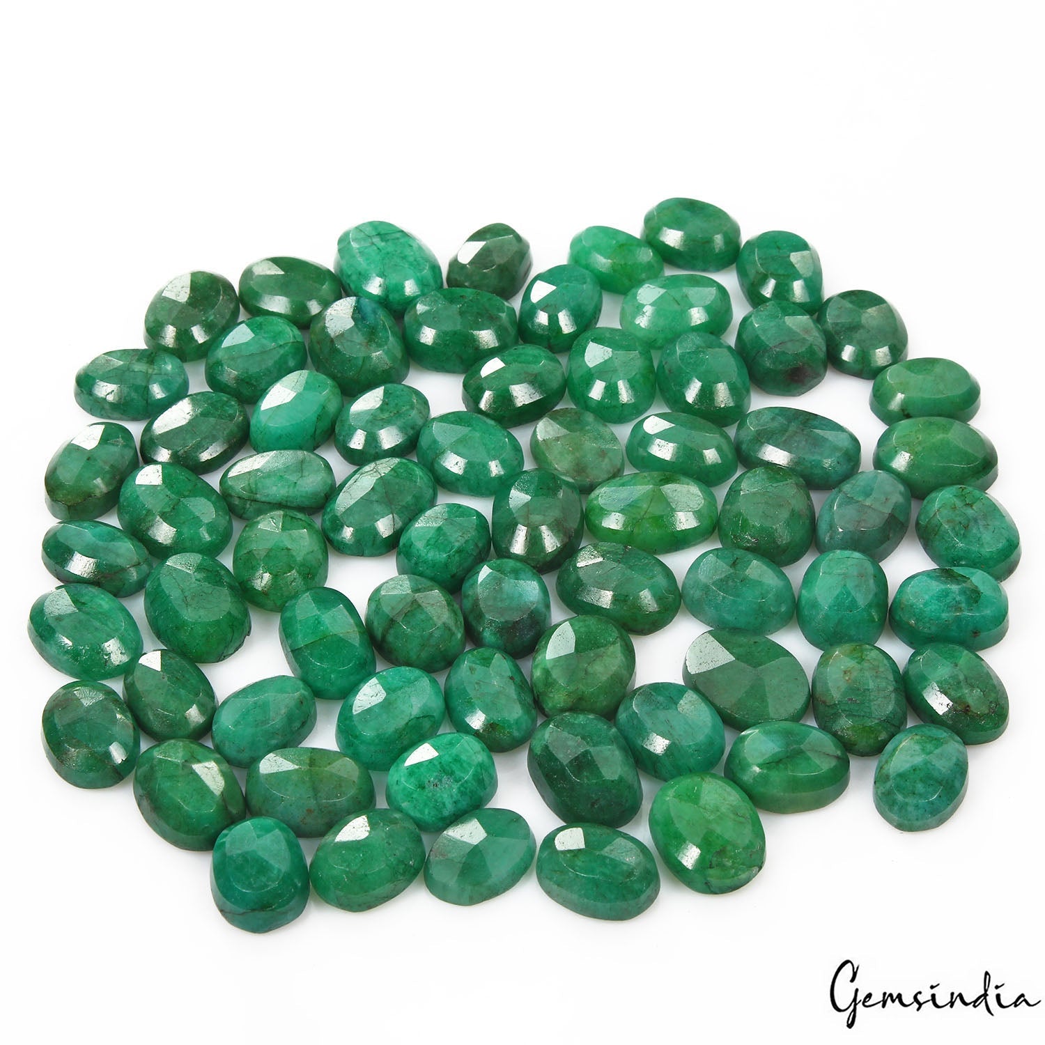 Certified 1000 Cts/69 Pcs Natural Zambian Dark Green Emerald Oval Cut Gems Lot