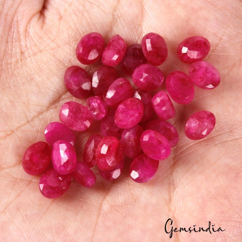 36.10 Cts/30 Pcs Natural Pink USA Beryl Bixbite Oval Calibrated 7x5mm Loose Gem