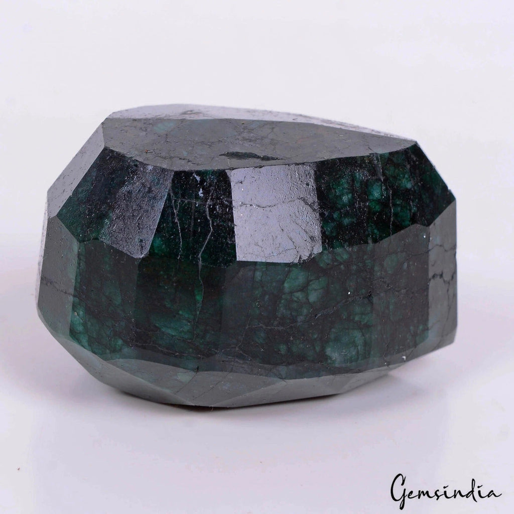 390 Cts Natural Brazilian Dark Green Emerald Pear Cut Earth Mined Loose Gemstone