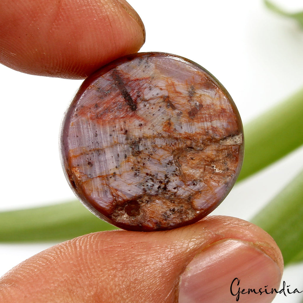 53.40 Cts Natural Untreated Purple Hue Star Ruby Uneven Round Cab Gems For Ring