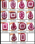 Ruby Lot, Loose Gemstone, Color Enhanced, Pink Red — 14 Pieces, 40mm to 64mm, 6040 Ct, Africa