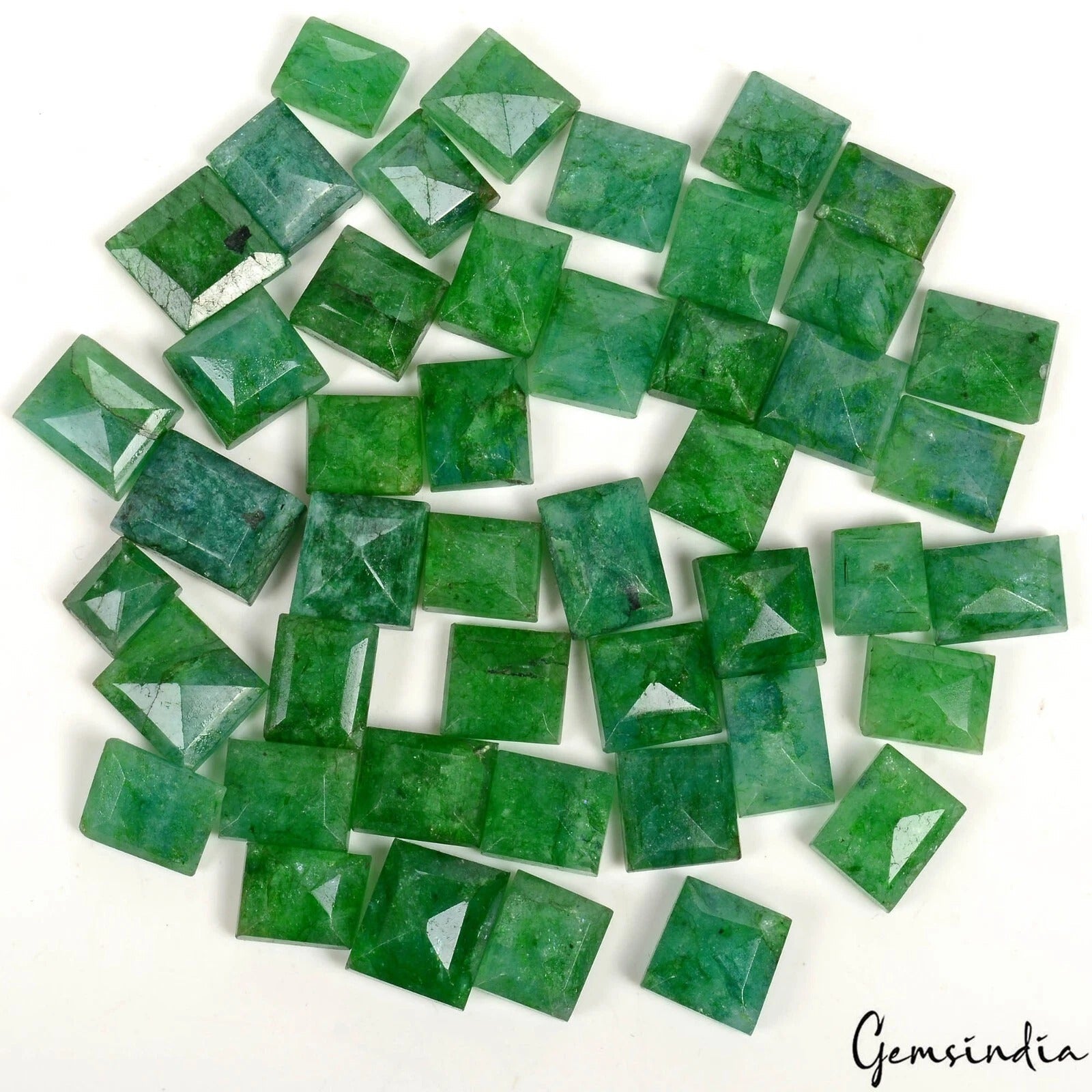 Certified 630 Cts/46 Pcs Natural Green Emerald Baguette Cut Gems Lot For Jewelry