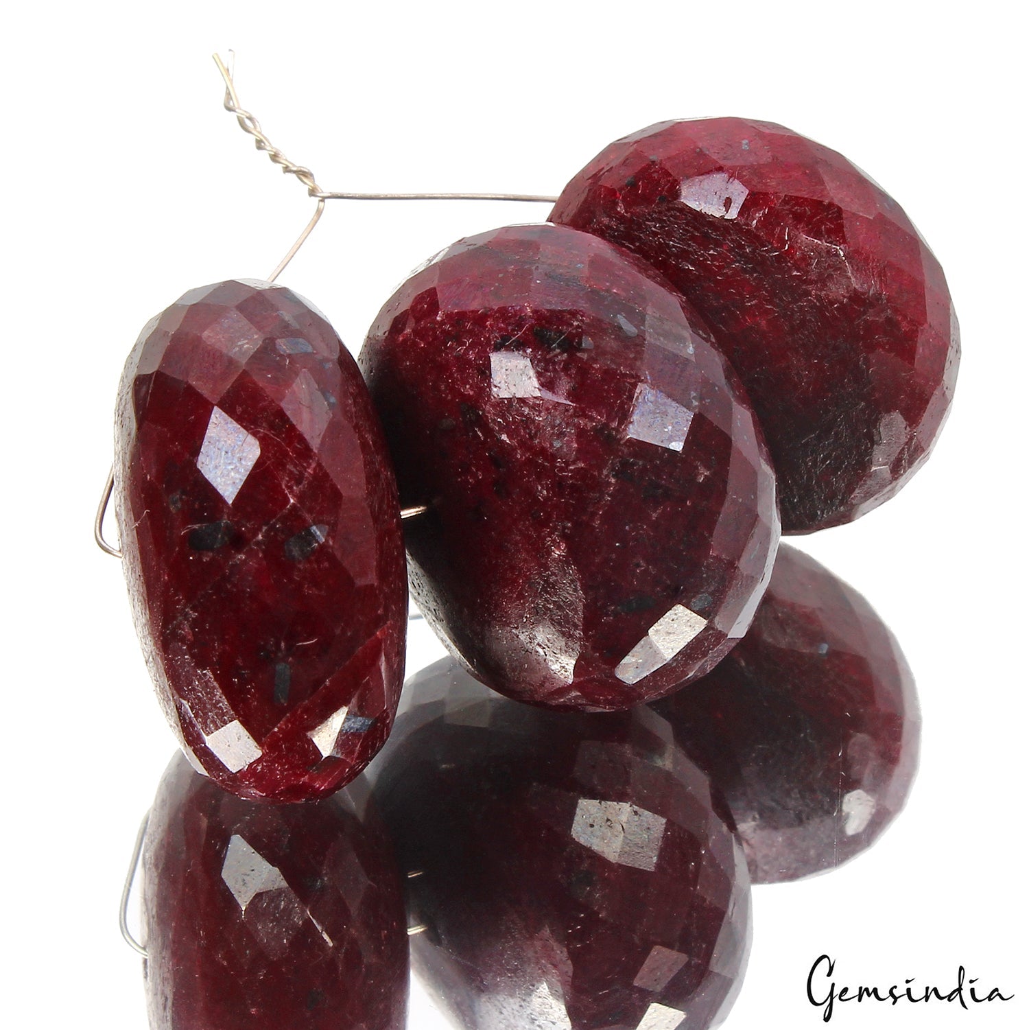 450 Cts Natural African Dark Red Ruby Round Center Drilled Bead Huge Gem-27-30mm